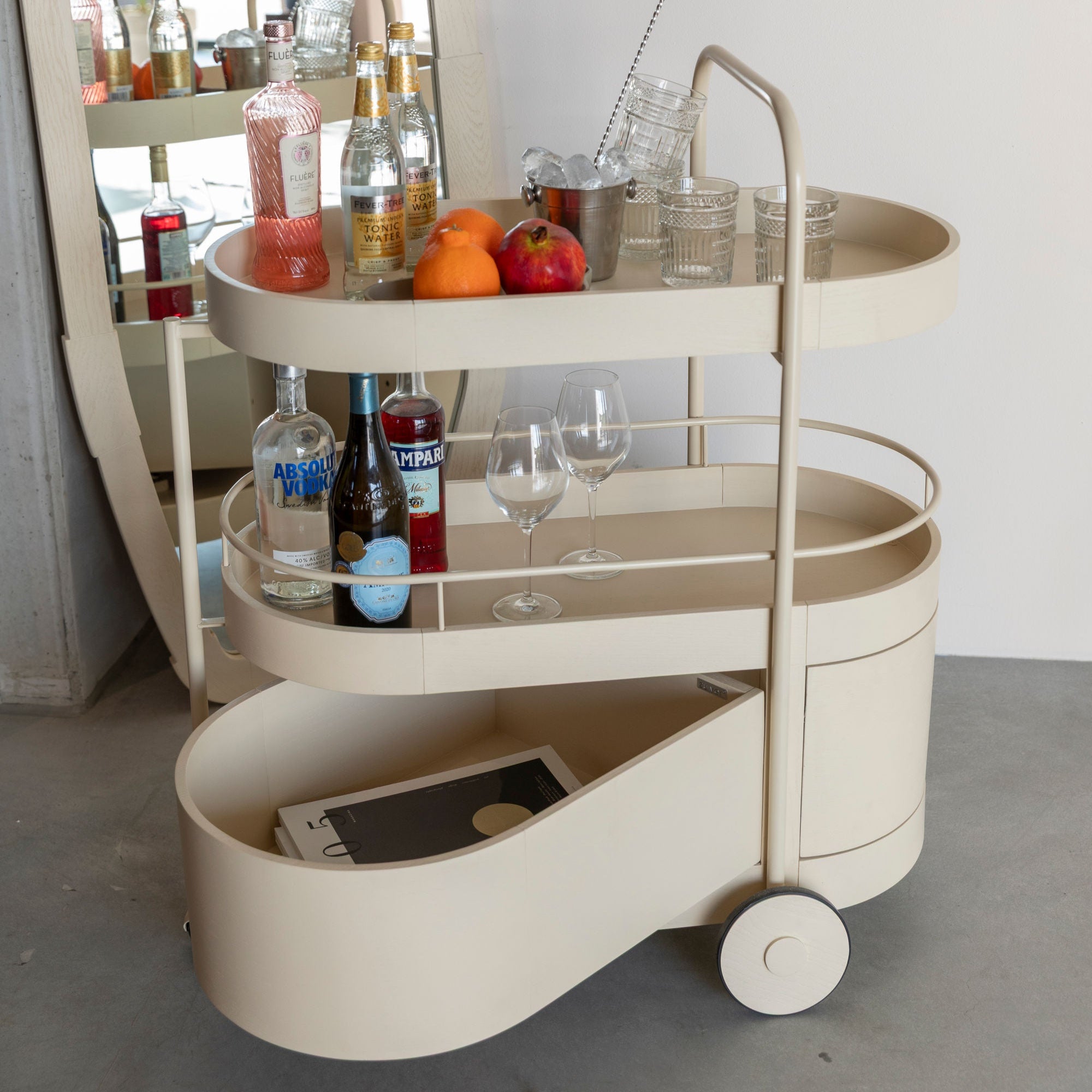 Zuiver Wim Beige Drinks Trolley